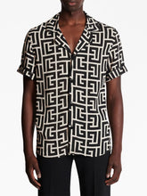 Monogram-print short-sleeve shirt